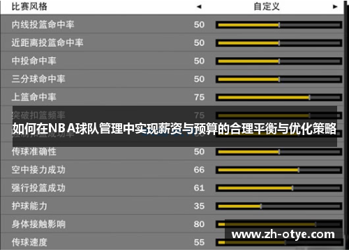 如何在NBA球队管理中实现薪资与预算的合理平衡与优化策略