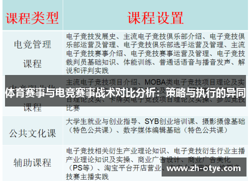 体育赛事与电竞赛事战术对比分析：策略与执行的异同