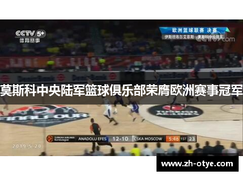 莫斯科中央陆军篮球俱乐部荣膺欧洲赛事冠军